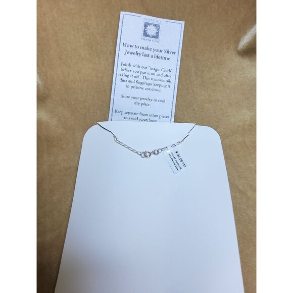 new silver sun .925 sterling silver beaded necklace - Picture 2 of 2